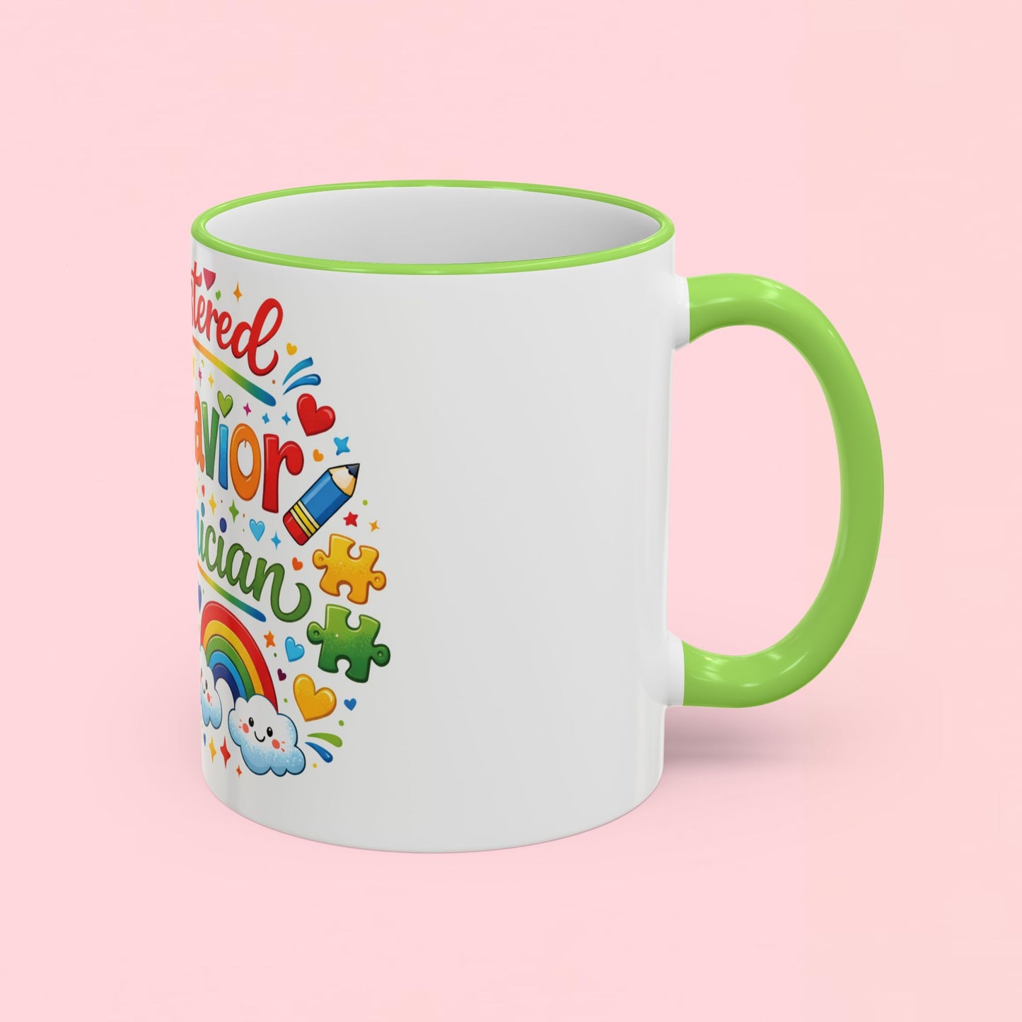 "Registered Behavior Technician" — Colorful Autism Appreciation Ceramic Mug