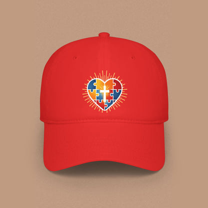 "Autism Puzzle Heart" — Low Profile Hat