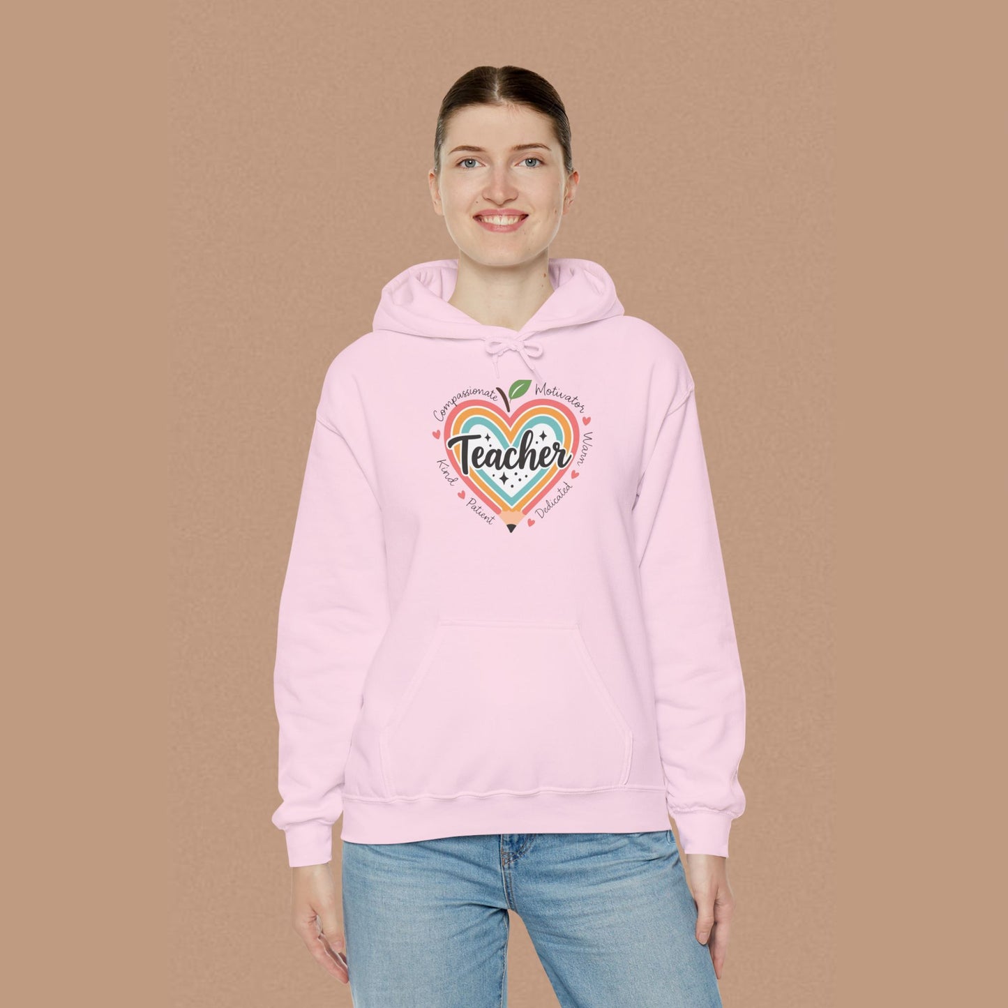"Teacher" — Colorful Graphic Hoodie