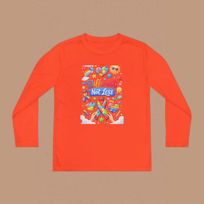 "Different Not Less" — Autism Awareness Youth Long Sleeve