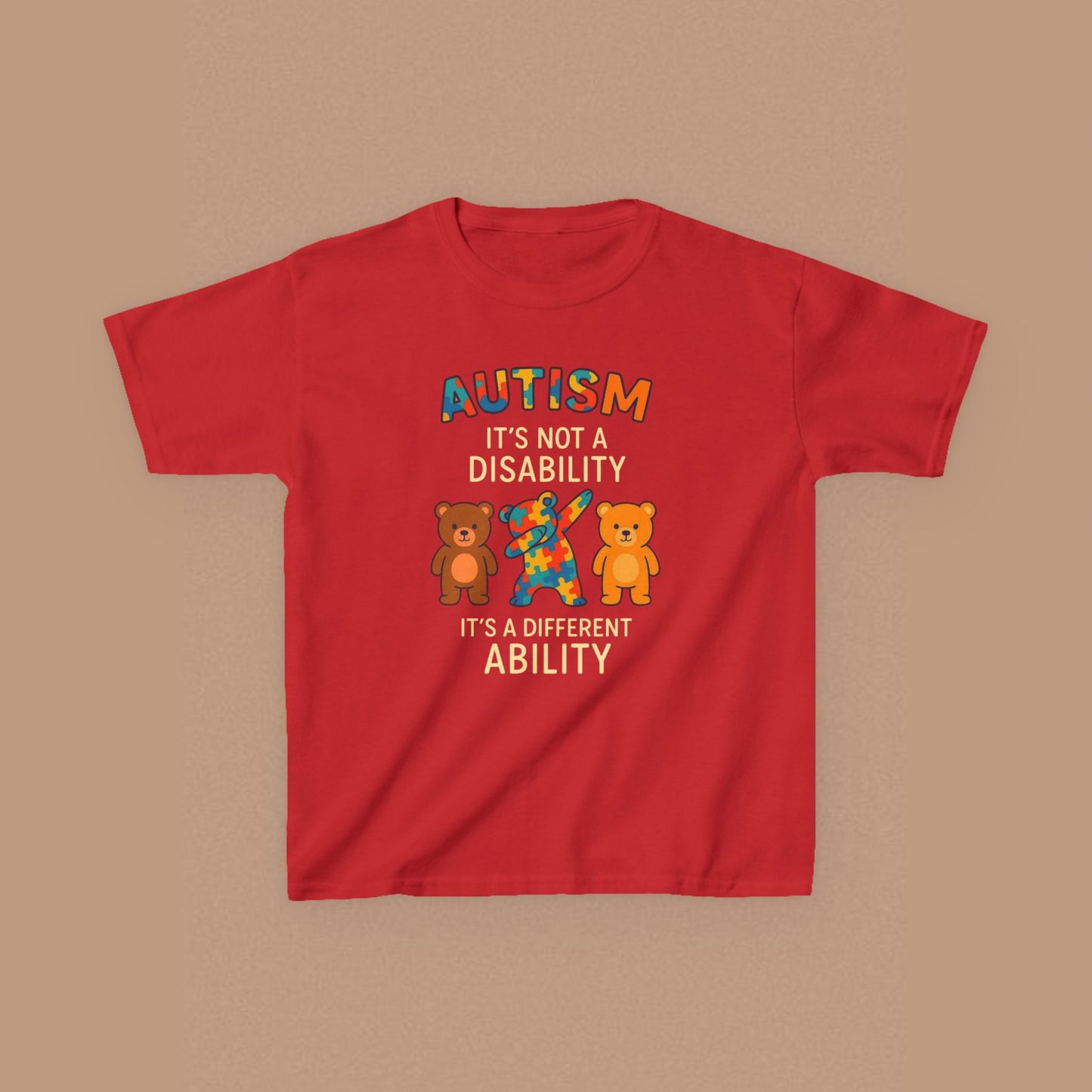 "Autism It's Not A Disability, It's A Different Ability" — Autism Awareness Kids T-Shirt