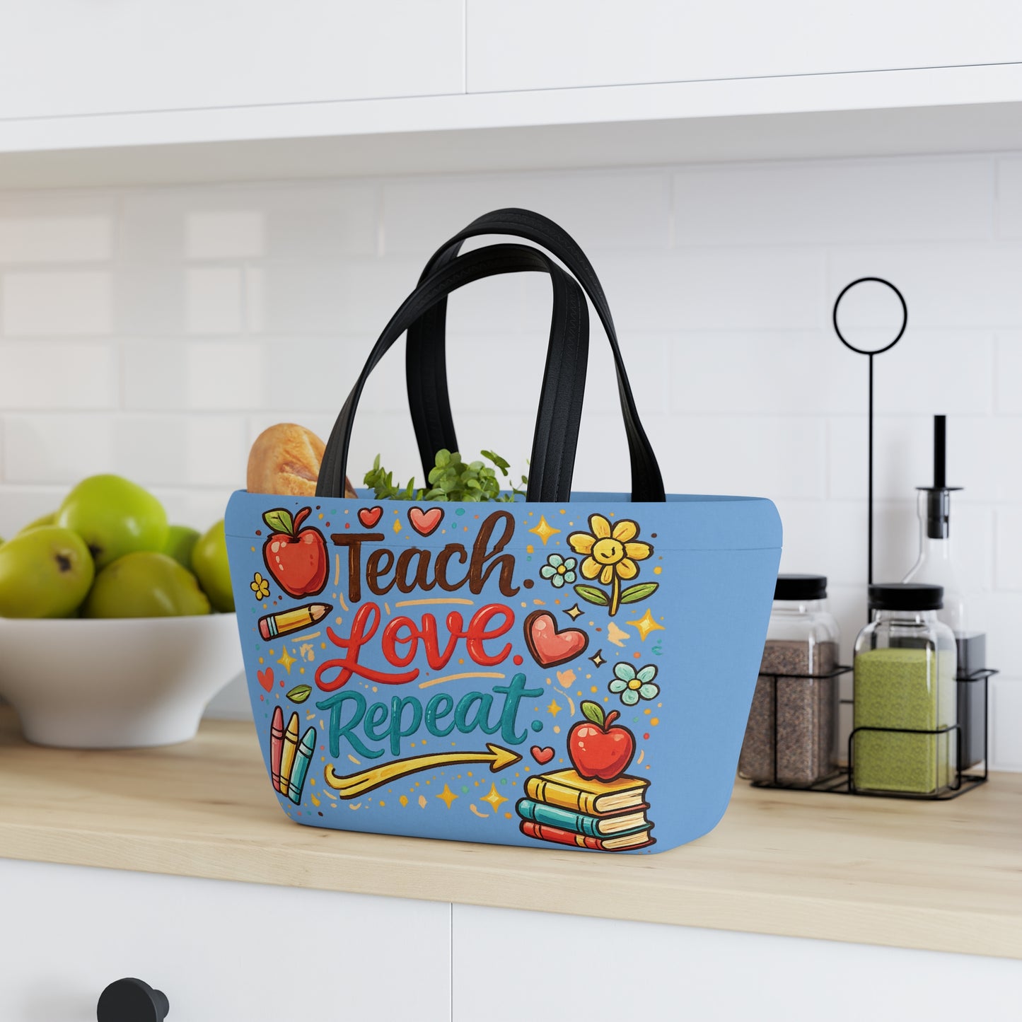 "Teach Love Repeat" — Lunch Tote