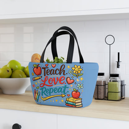 "Teach Love Repeat" — Lunch Tote