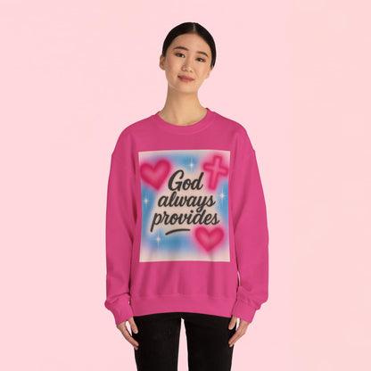 "God Always Provides" — Inspirational Graphic Sweatshirt