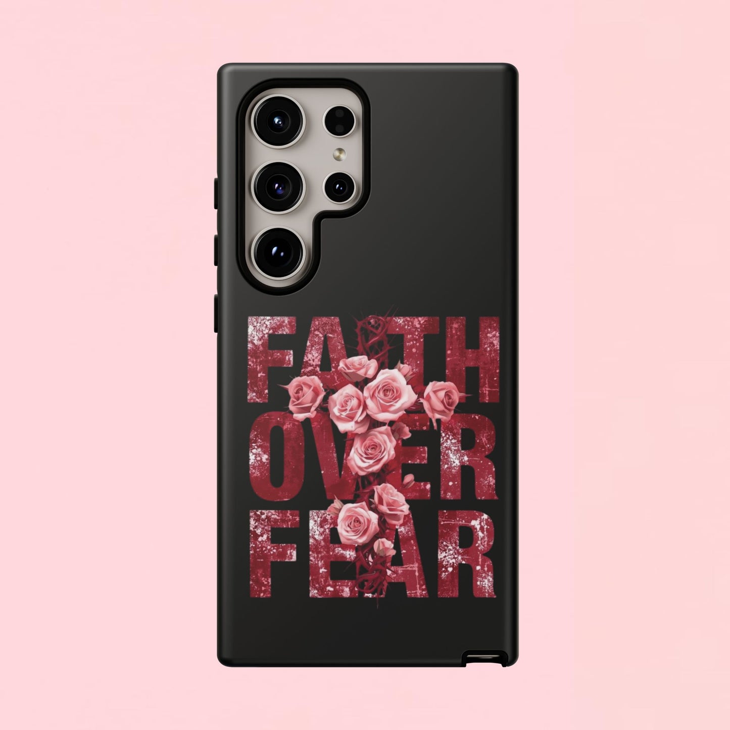 "Faith Over Fear" — Inspirational Tough Phone Case