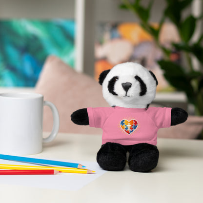 "Autism Puzzle Heart" — Teddy Plush Bear with Tee