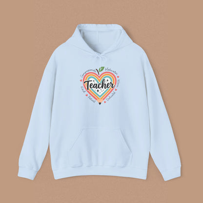 "Teacher" — Colorful Graphic Hoodie