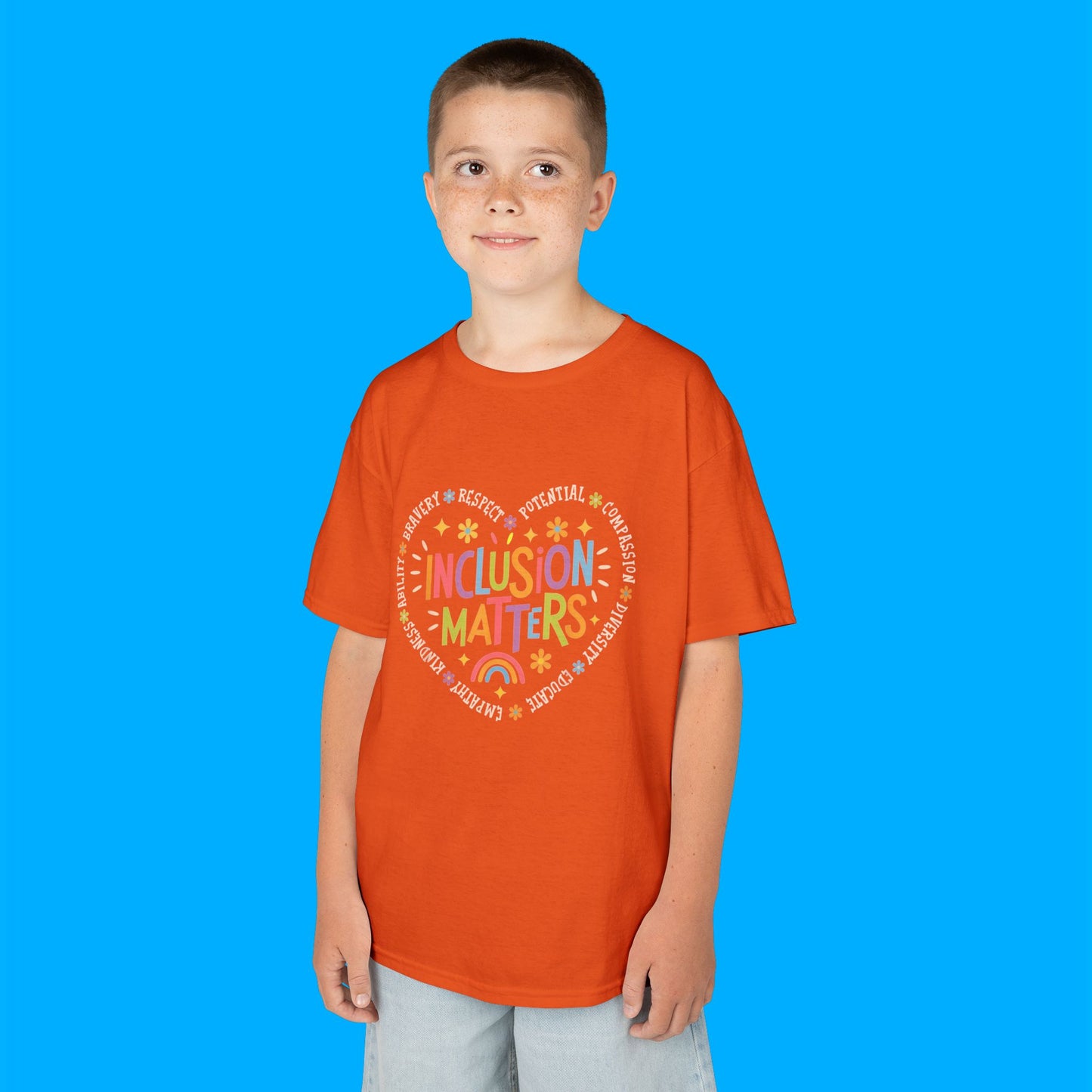 "Inclusion Matters" — Rainbow Graphic Kids Tee