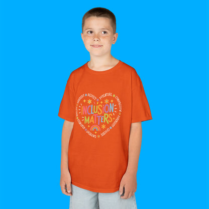 "Inclusion Matters" — Rainbow Graphic Kids Tee