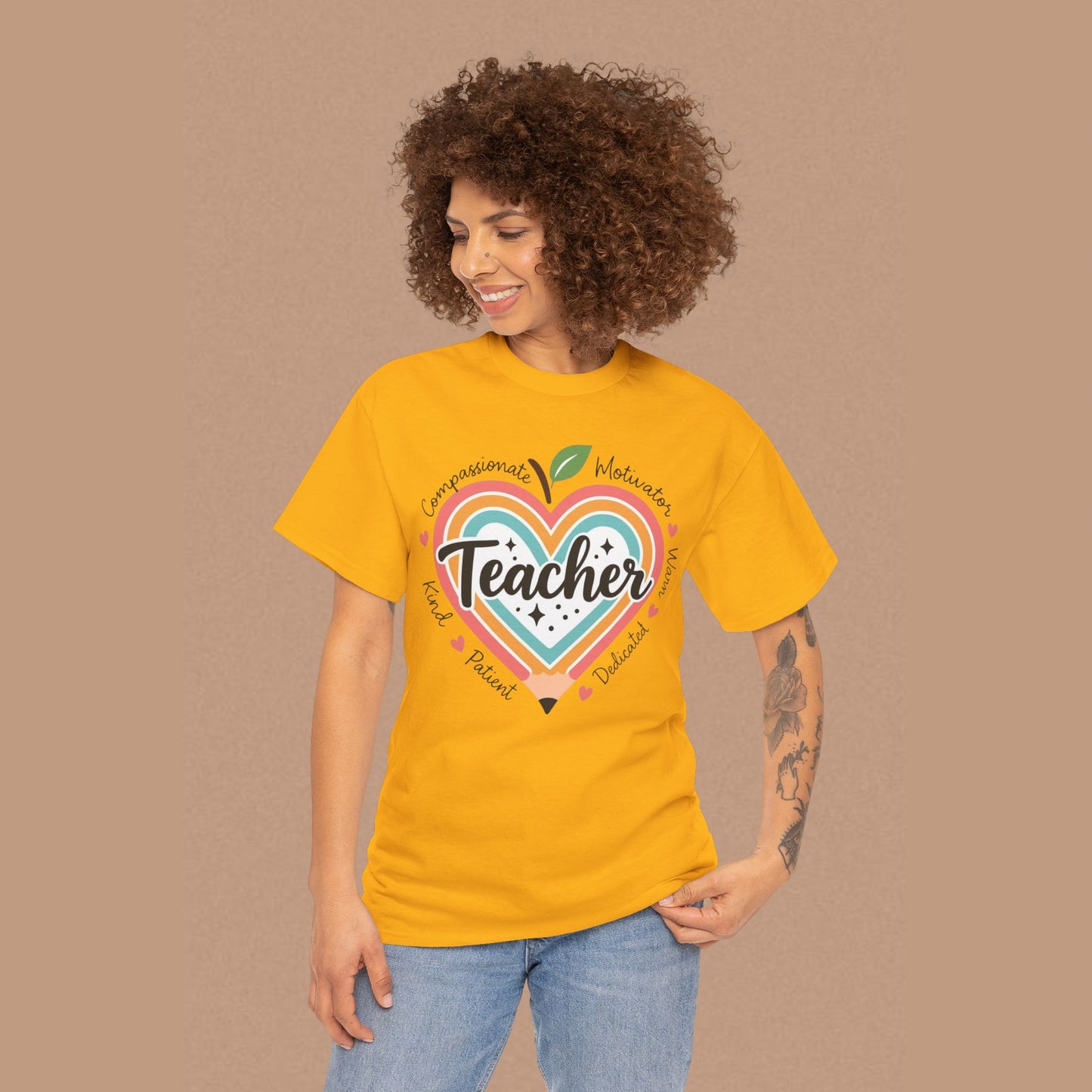 "Teacher" — Colorful Graphic T-shirt