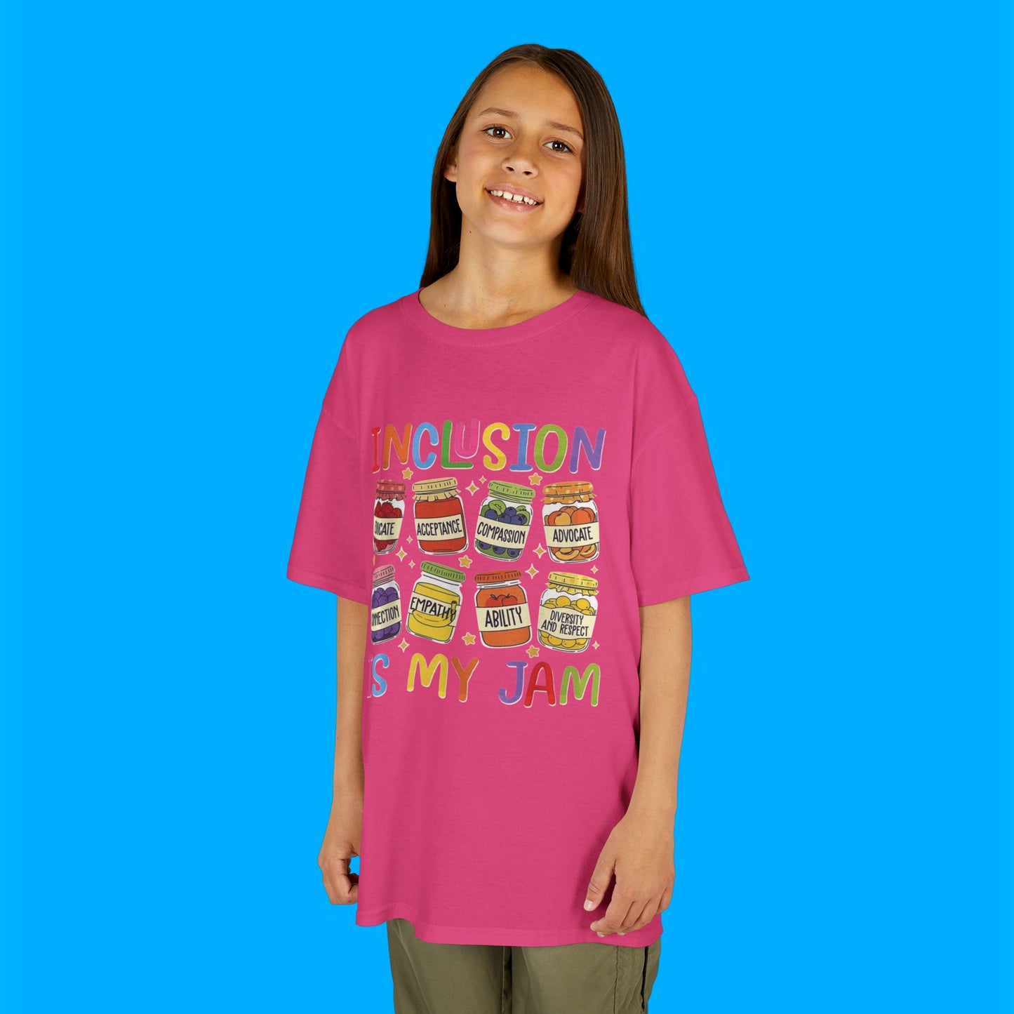 "Inclusion Is My Jam" — Rainbow Graphic Kids Tee