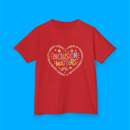 "Inclusion Matters" — Rainbow Graphic Kids Tee