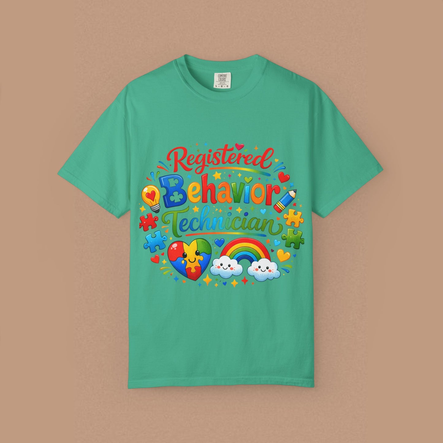 "Registered Behavior Technician" — Colorful Graphic T-Shirt