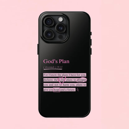 "God’s Plan Jeremiah 29:11" — Inspirational Tough Phone Case