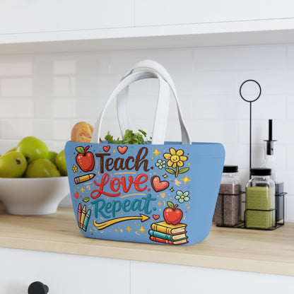 "Teach Love Repeat" — Lunch Tote