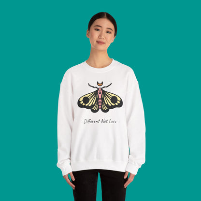 "Different Not Less" — Inspirational Graphic Sweatshirt