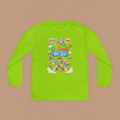 "Different Not Less" — Autism Awareness Youth Long Sleeve