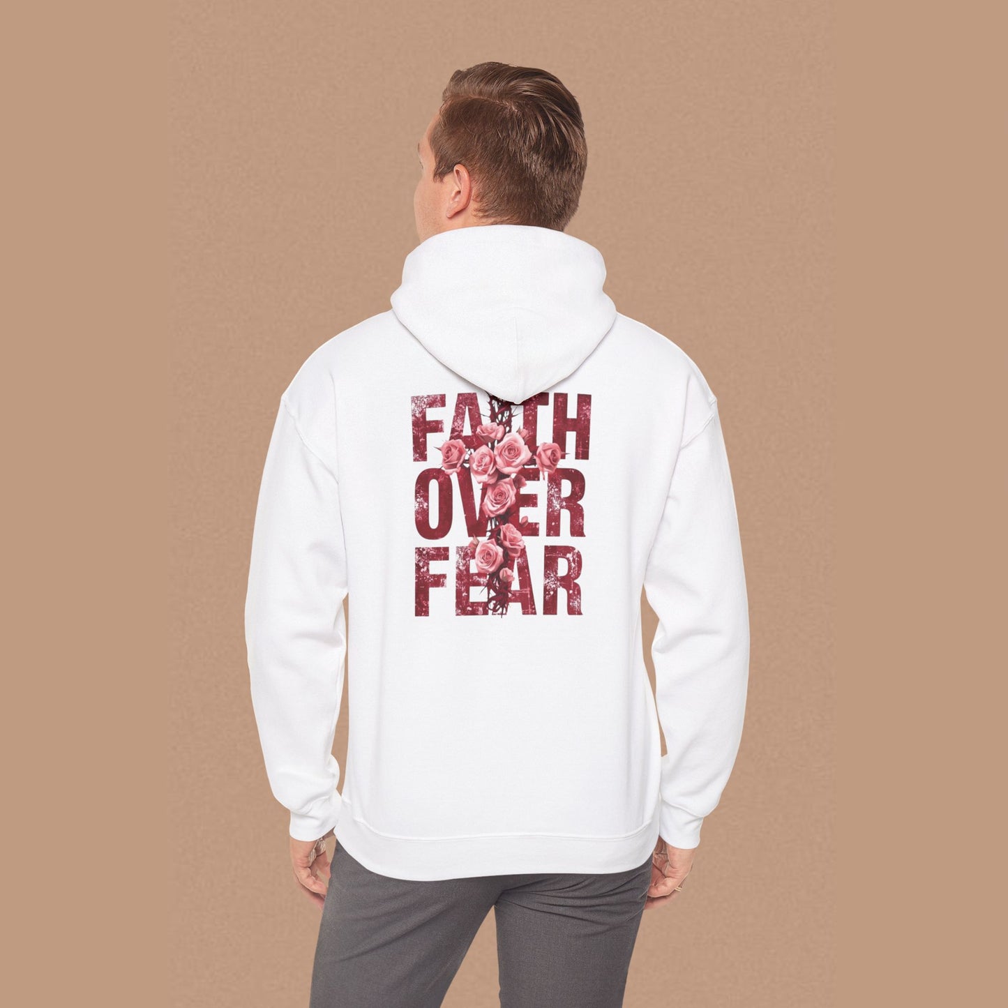 "Faith Over Fear" — Inspirational Graphic Hoodie