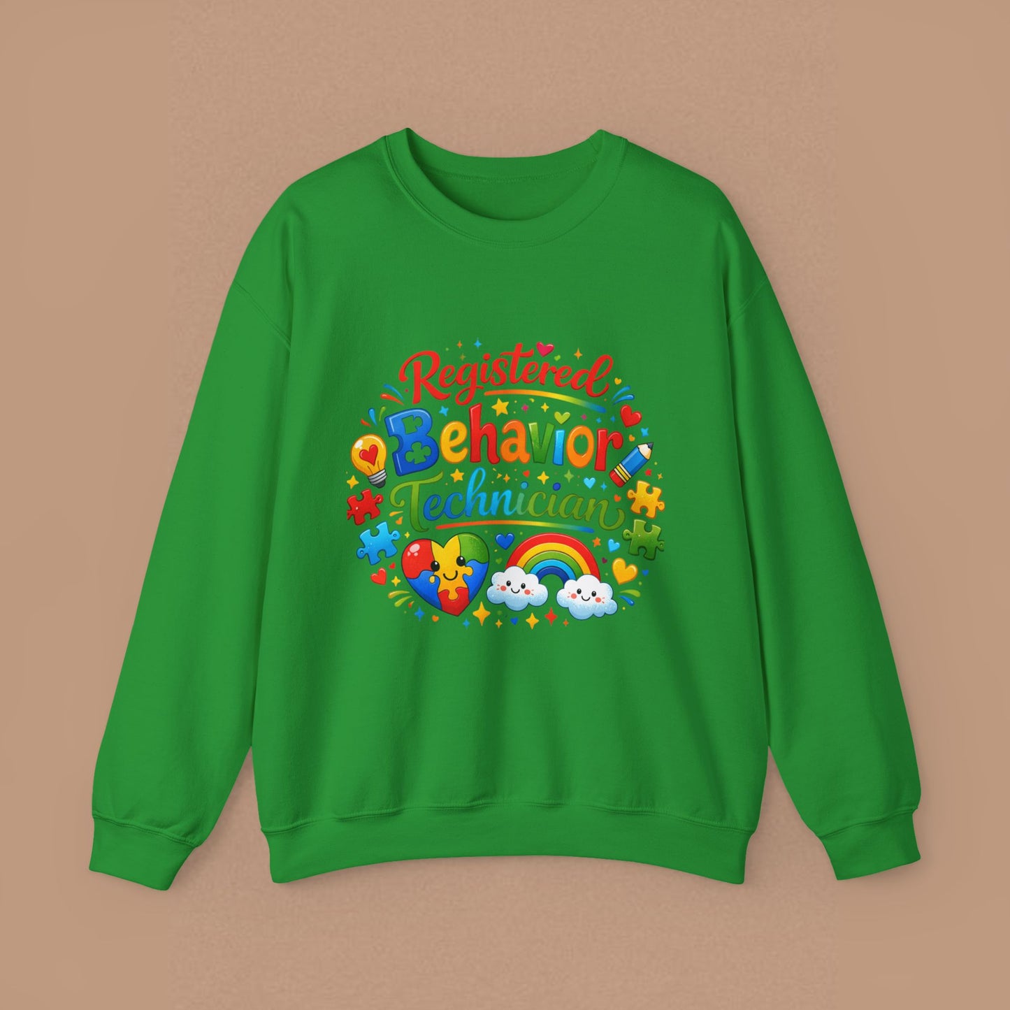 "Registered Behavior Technician" — Colorful Graphic Sweatshirt