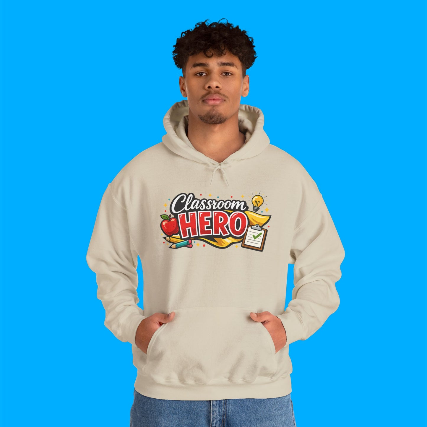 "Classroom Hero" — Graphic Hoodie