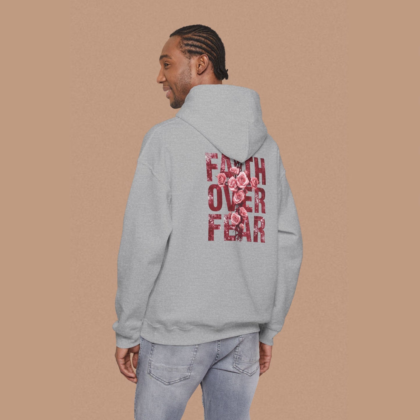 "Faith Over Fear" — Inspirational Graphic Hoodie