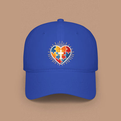 "Autism Puzzle Heart" — Low Profile Hat