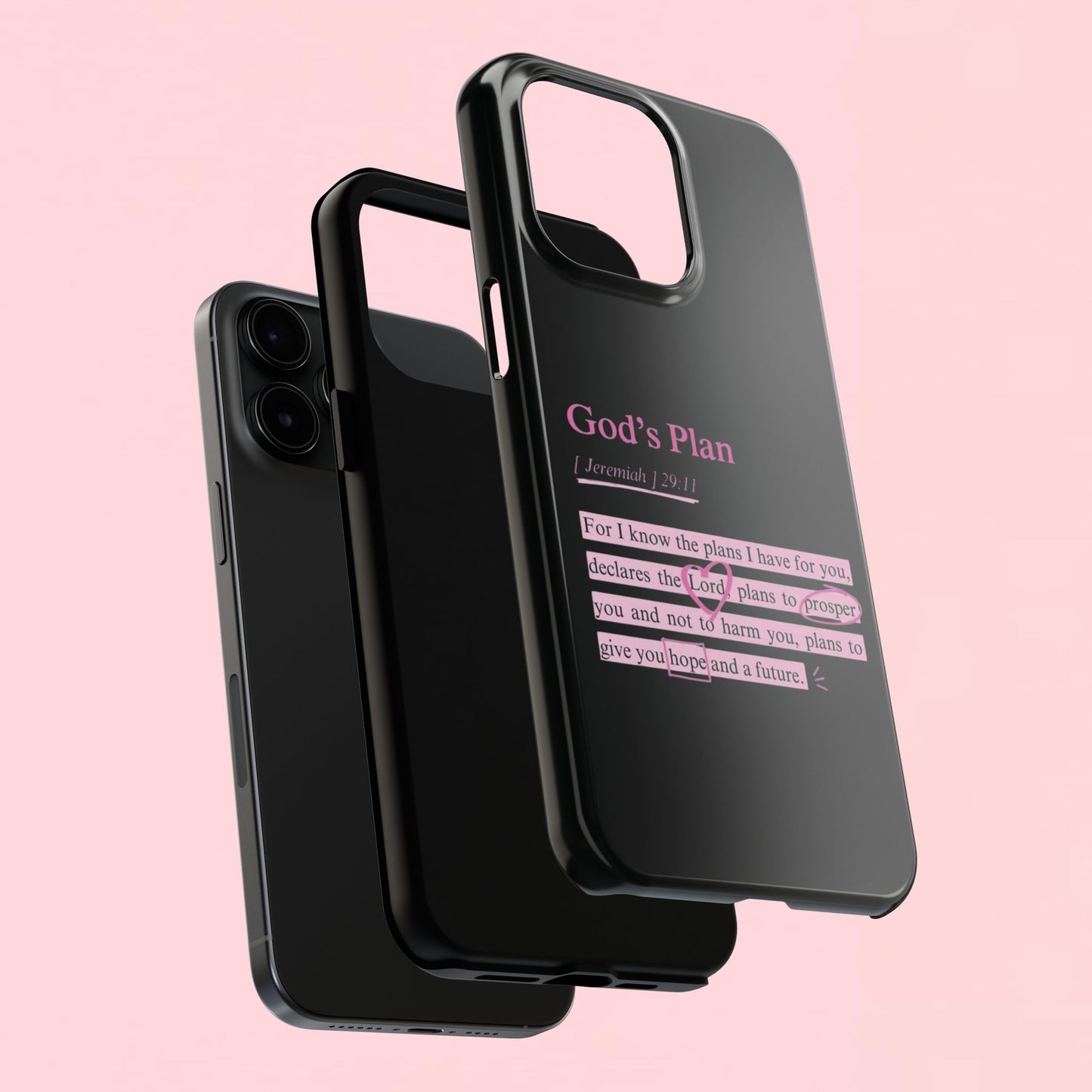 "God’s Plan Jeremiah 29:11" — Inspirational Tough Phone Case