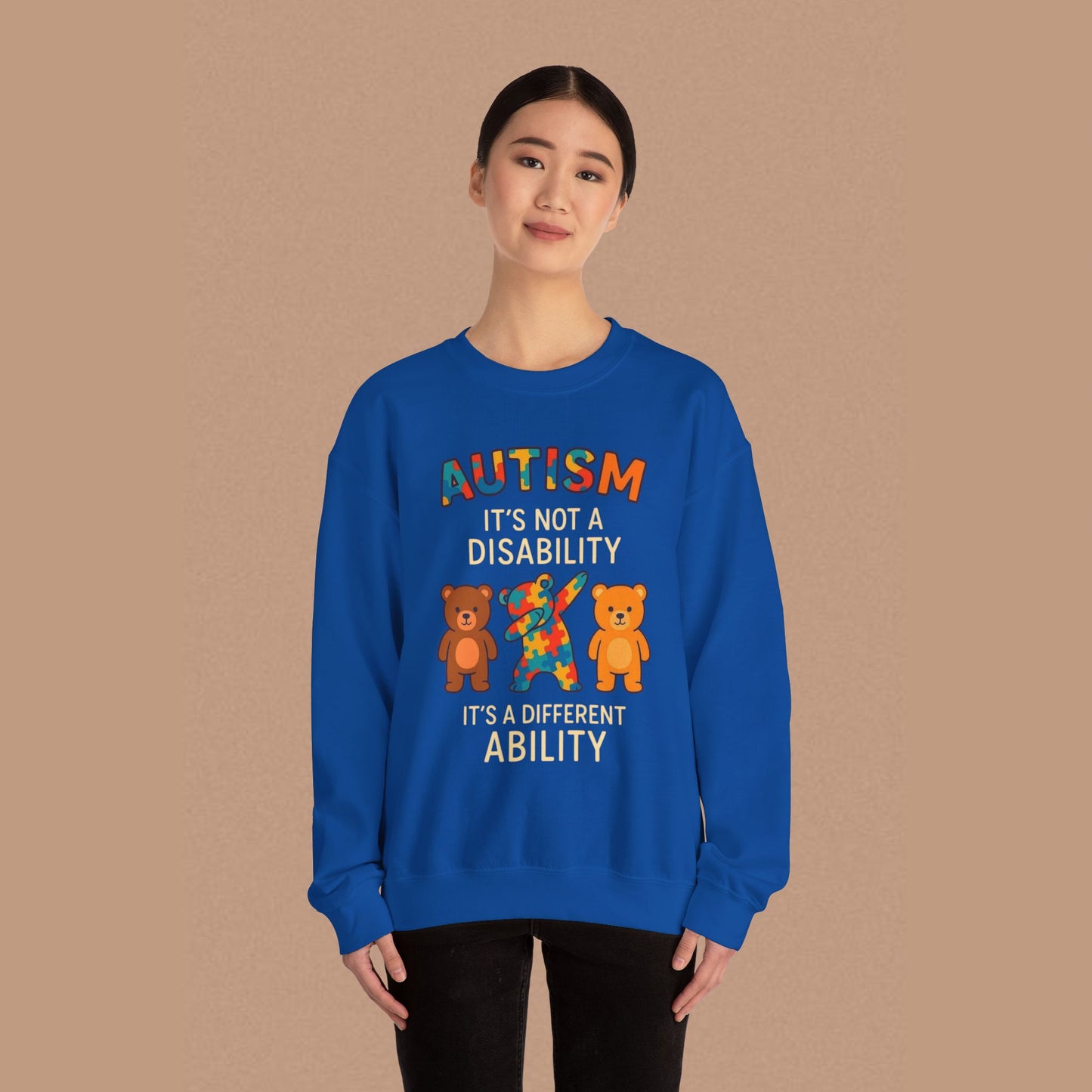 "Autism It's Not A Disability, It's A Different Ability" — Autism Awareness Sweatshirt