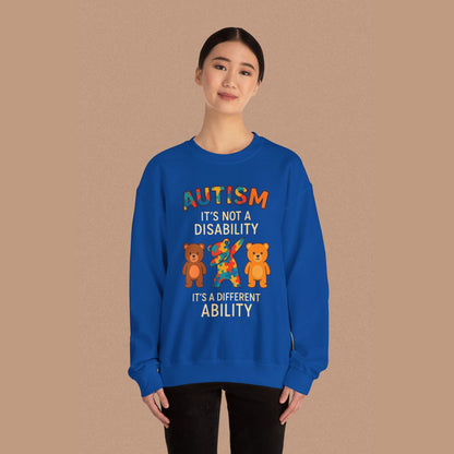 "Autism It's Not A Disability, It's A Different Ability" — Autism Awareness Sweatshirt