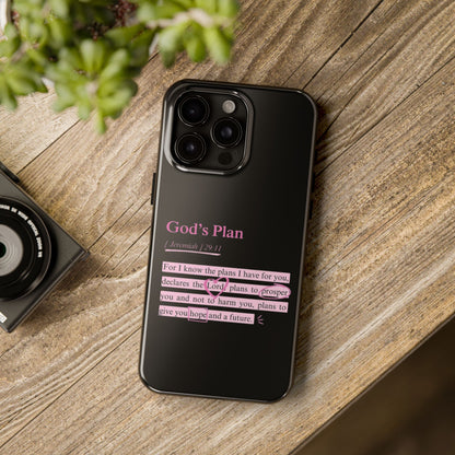 "God’s Plan Jeremiah 29:11" — Inspirational Tough Phone Case