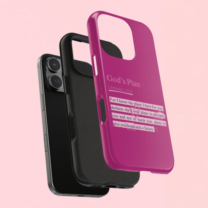 "God’s Plan Jeremiah 29:11" — Inspirational Tough Phone Case