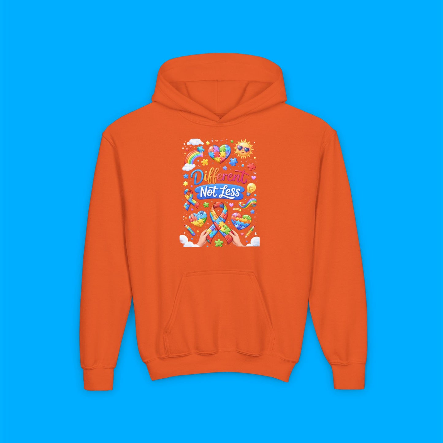 "Different Not Less" — Autism Awareness Youth Hoodie