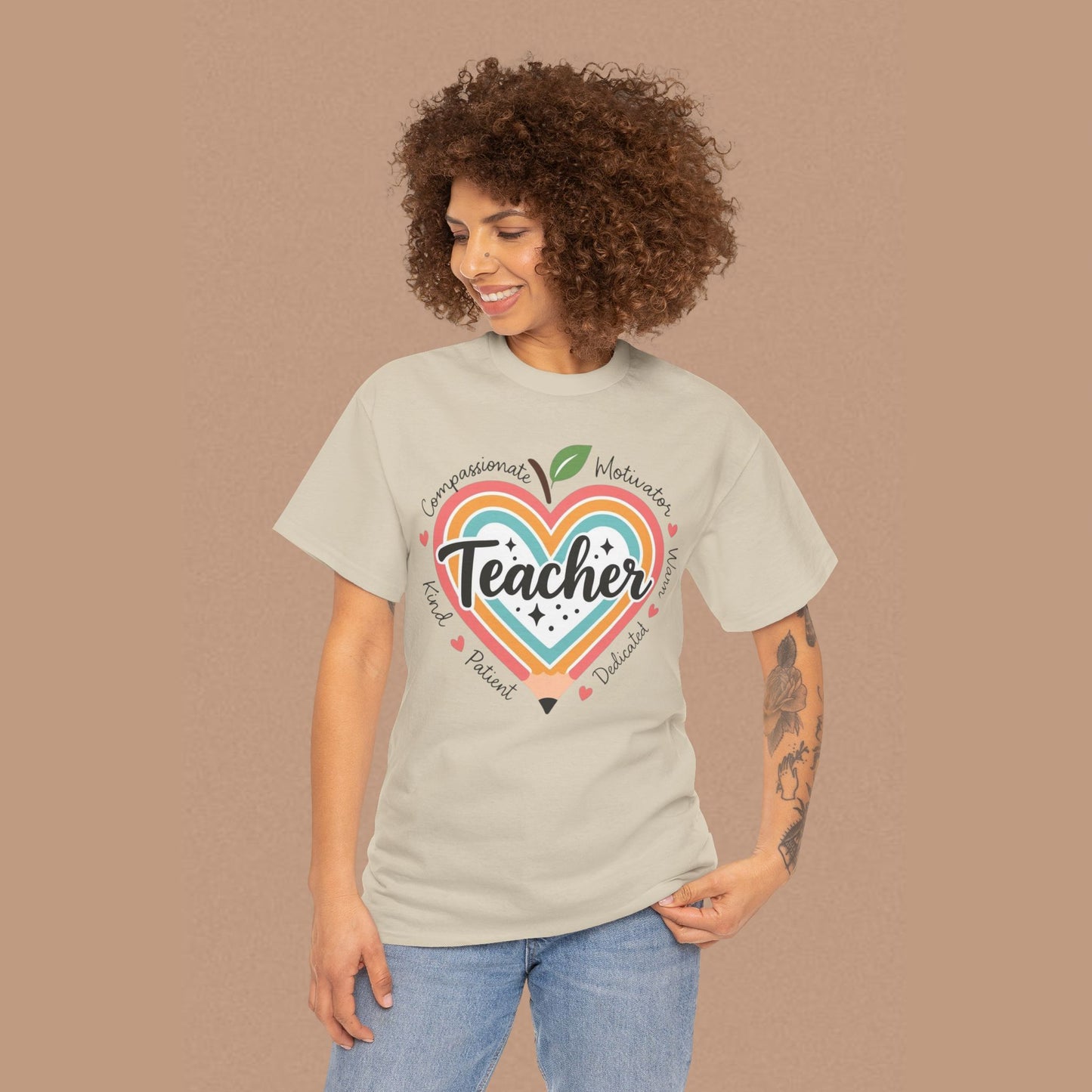 "Teacher" — Colorful Graphic T-shirt