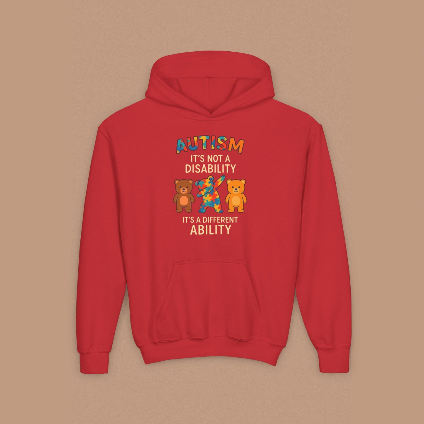 "Autism It's Not A Disability, It's A Different Ability" — Autism Awareness Youth Hoodie