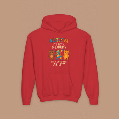 "Autism It's Not A Disability, It's A Different Ability" — Autism Awareness Youth Hoodie