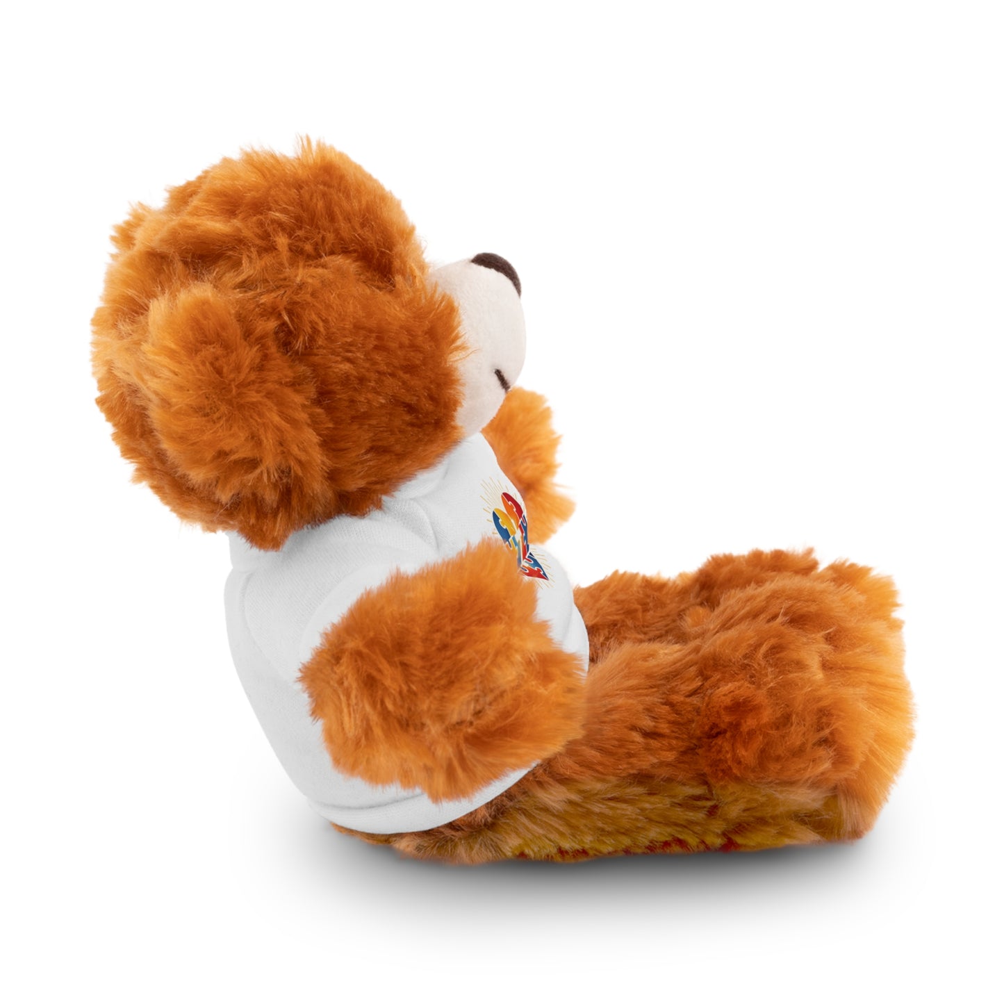 "Autism Puzzle Heart" — Teddy Plush Bear with Tee