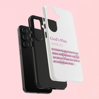 "God's Plan Jeremiah 29:11" — Inspirational Tough Phone Case