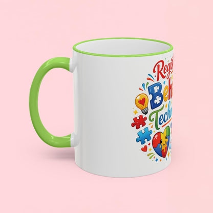 "Registered Behavior Technician" — Colorful Autism Appreciation Ceramic Mug