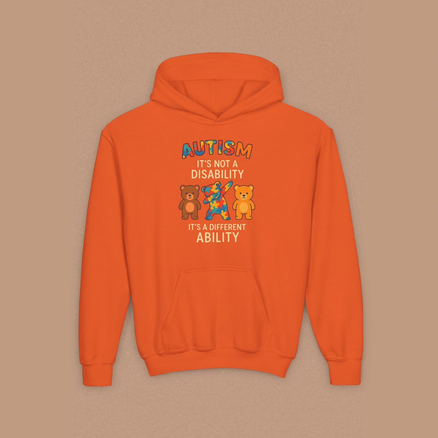 "Autism It's Not A Disability, It's A Different Ability" — Autism Awareness Youth Hoodie