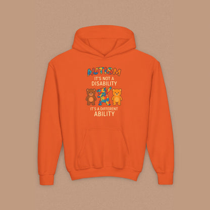"Autism It's Not A Disability, It's A Different Ability" — Autism Awareness Youth Hoodie