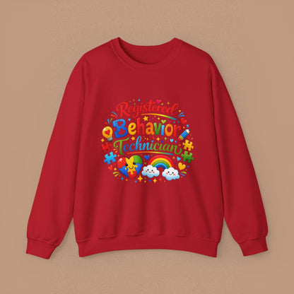 "Registered Behavior Technician" — Colorful Graphic Sweatshirt