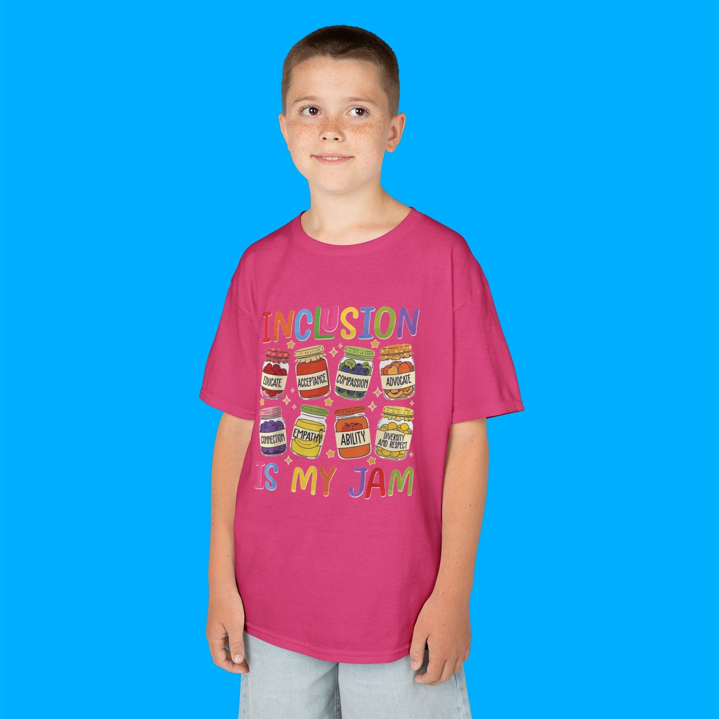 "Inclusion Is My Jam" — Rainbow Graphic Kids Tee