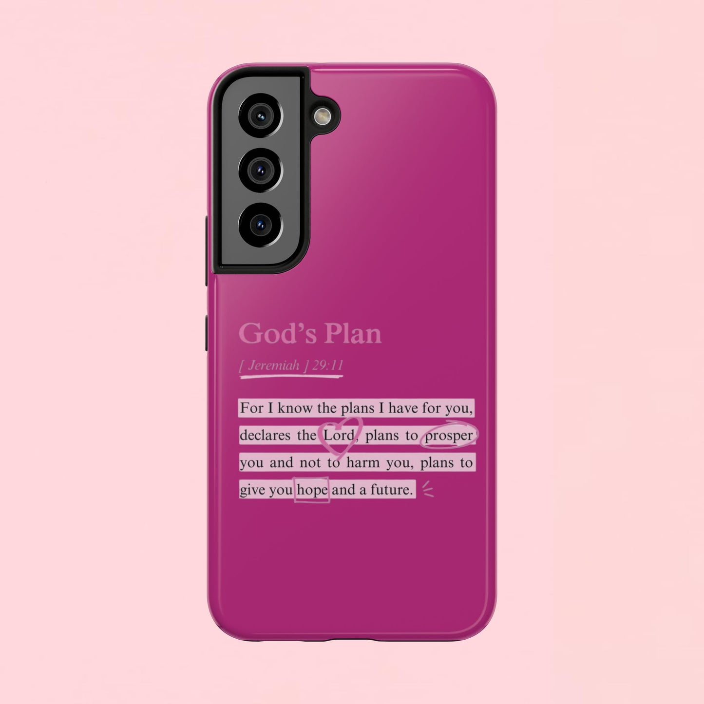 "God’s Plan Jeremiah 29:11" — Inspirational Tough Phone Case