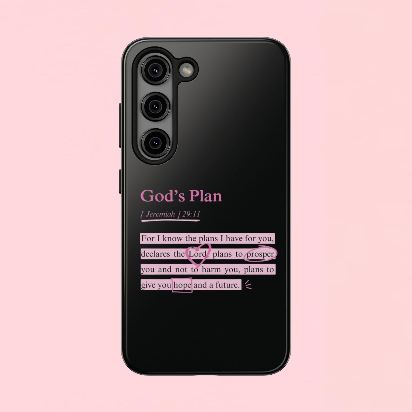 "God’s Plan Jeremiah 29:11" — Inspirational Tough Phone Case
