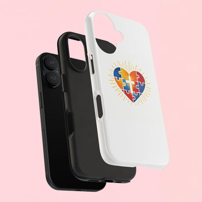 "Autism Puzzle Heart" — Tough Phone Case