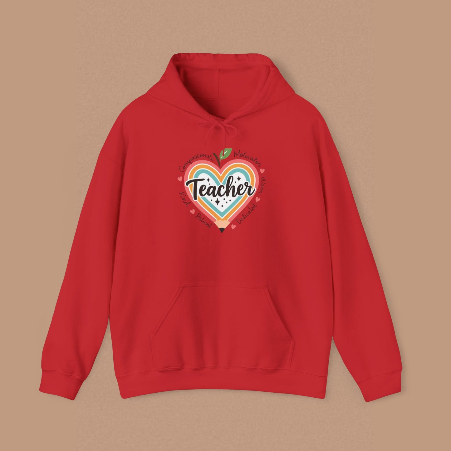 "Teacher" — Colorful Graphic Hoodie