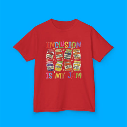"Inclusion Is My Jam" — Rainbow Graphic Kids Tee