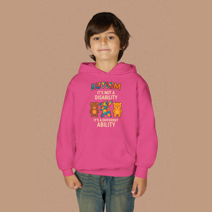 "Autism It's Not A Disability, It's A Different Ability" — Autism Awareness Youth Hoodie