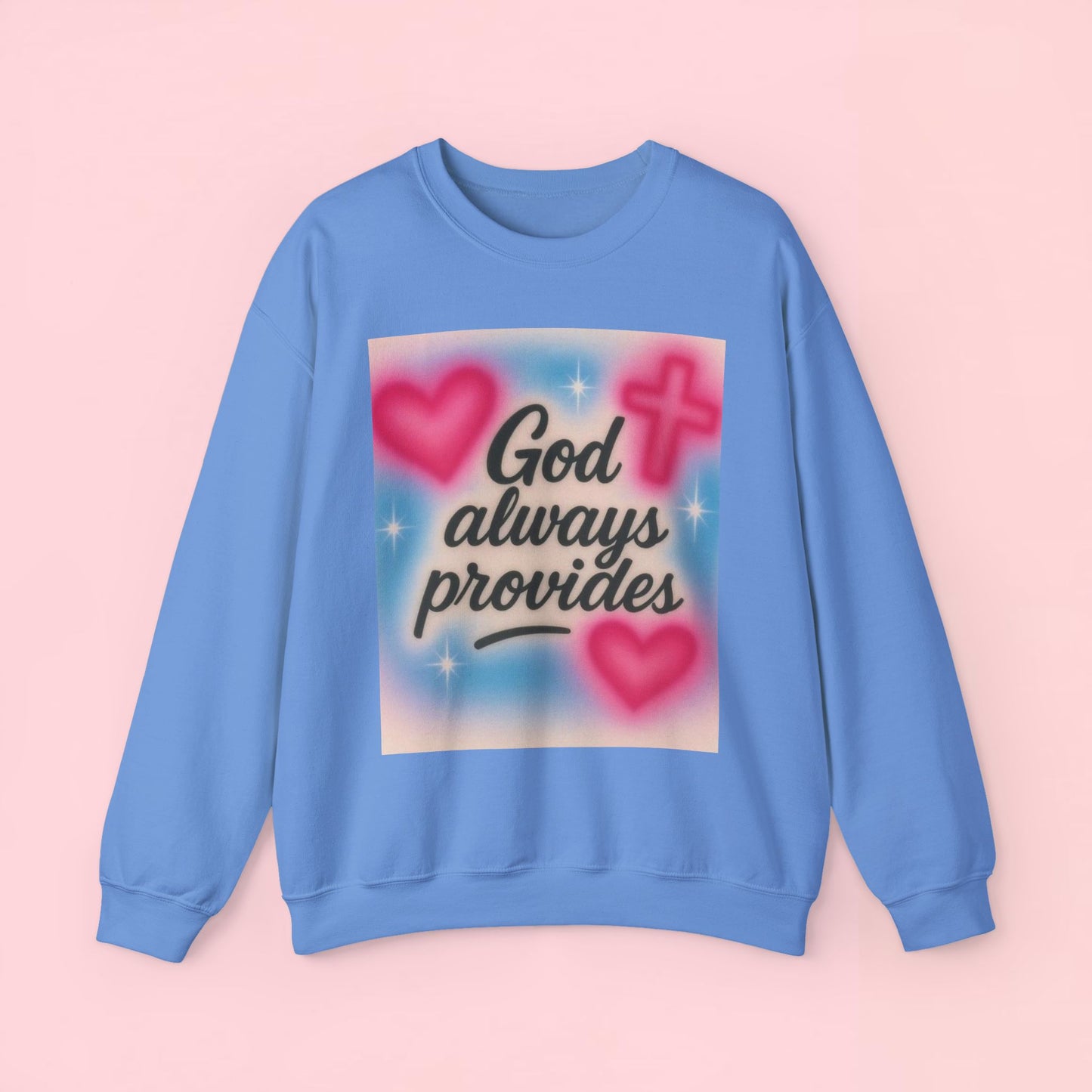 "God Always Provides" — Inspirational Graphic Sweatshirt