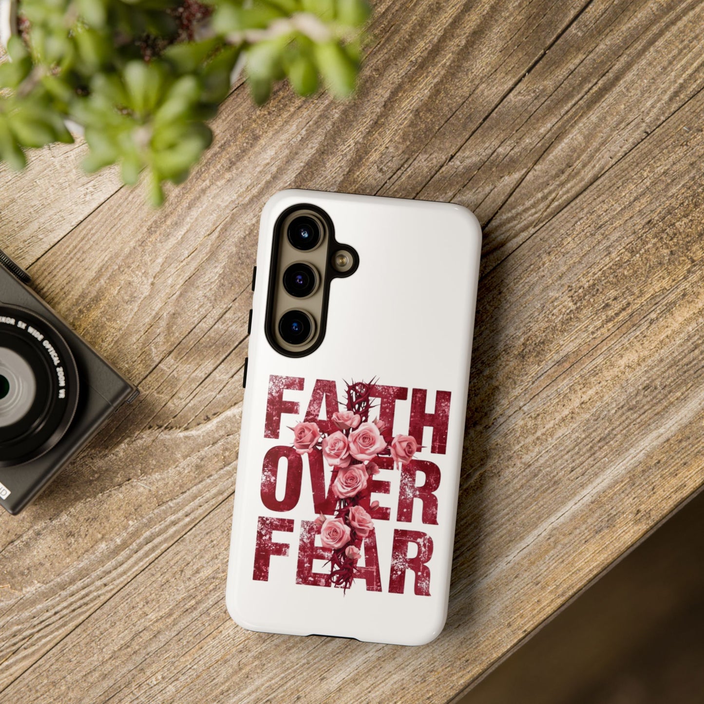 "Faith Over Fear" — Inspirational Tough Phone Case